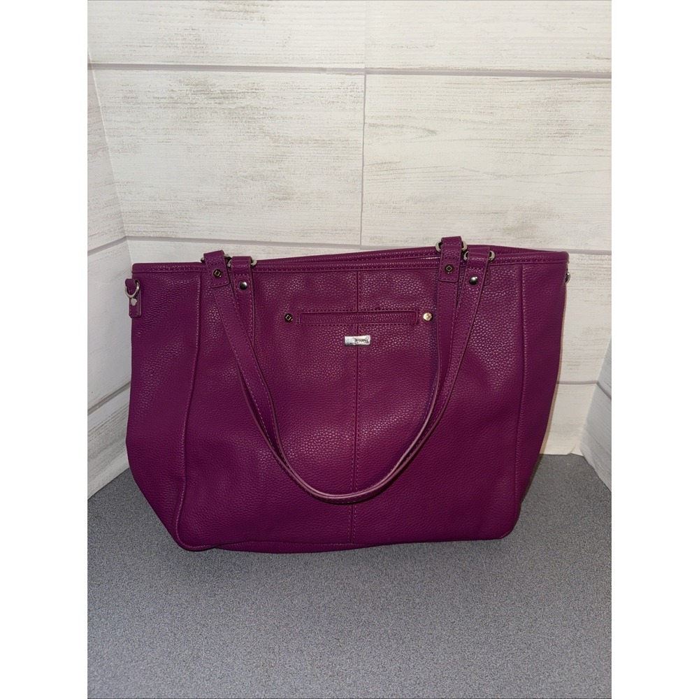 JEWELL by 31  Fushia Pebble Textured Faux Leather Large Tote Bag Purse